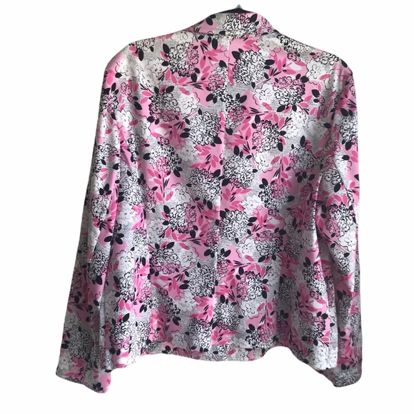 Pendleton Pink Black Floral Cotton blend Blazer - Picture 4 of 12